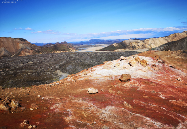 В Цветных горах Landmannalaugar